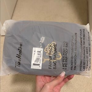 Justin Bieber x Tim Hortons TimBiebs Brown Fanny Pack Bag 3 Zipper Compartments